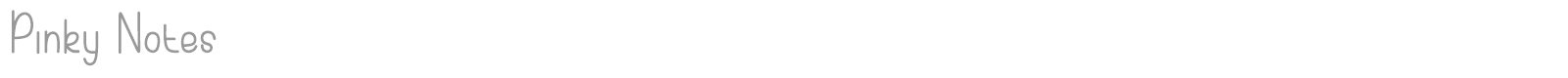 Pinky Notes font preview